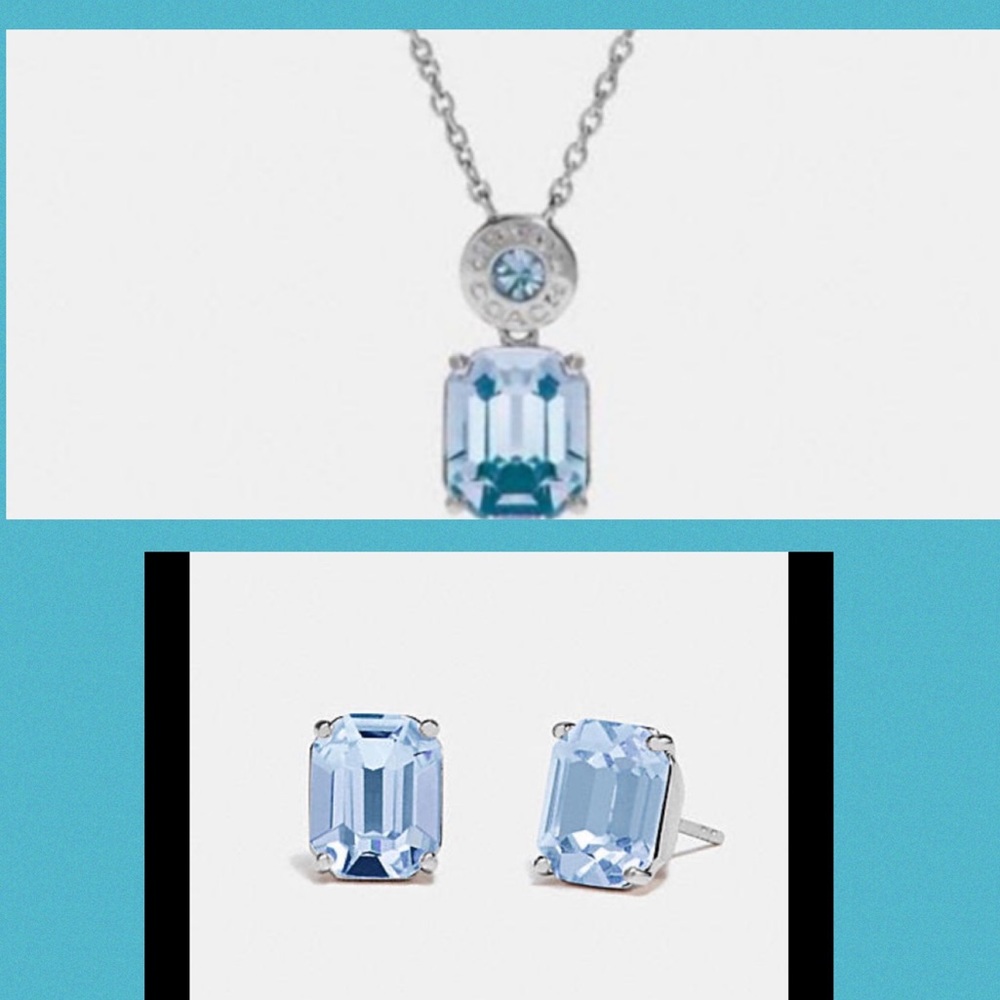 COACH Emerald Cut Crystal SET